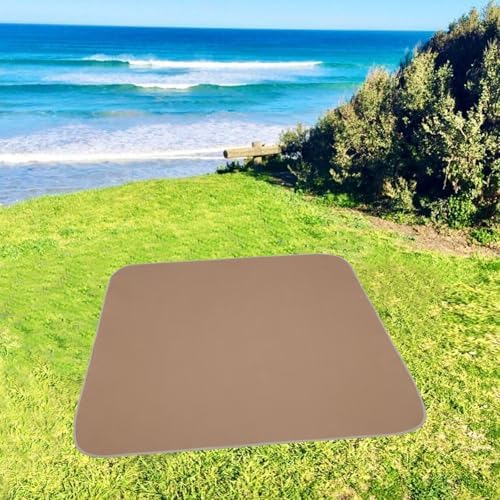 Triluby washable baby food splash mat spread over a living room carpet