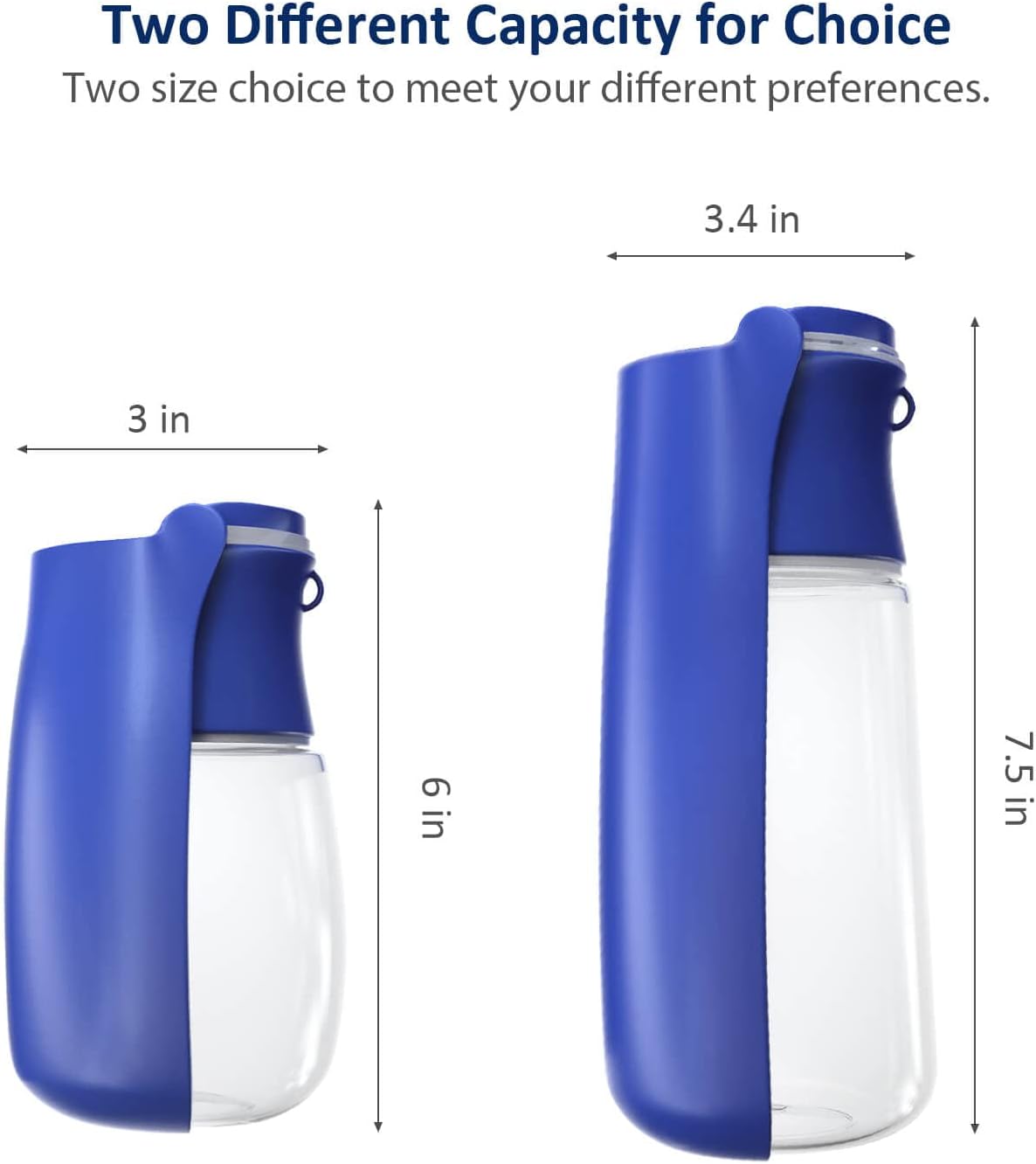 BPA free plastic pet water container folded compact for travel packaging