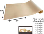 Beige reptile tank liner roll unrolled on flat surface