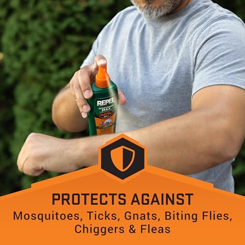 Two pack of Repel Sportsman Max aerosol cans highlighting eight hour mosquito protection