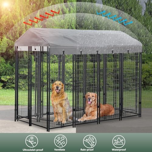 Hadisi large dog run top cover replacement piece showing durable grey fabric texture