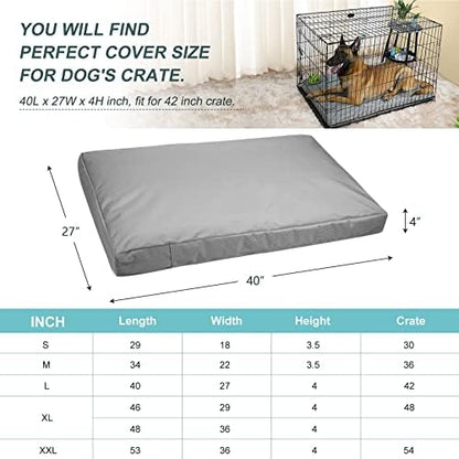 Explore Land spill resistant gray puppy training crate mat cover detail