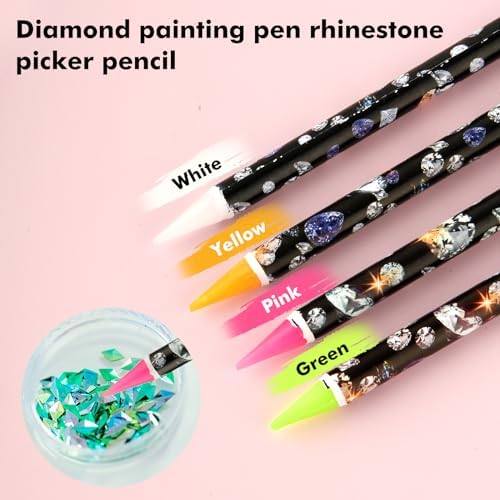 Telooco wax pencils for nail art arranged neatly to show the gem patterned barrel design.