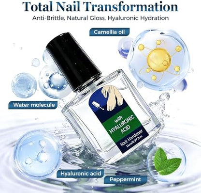 Nail repair serum bottle with natural gloss finish