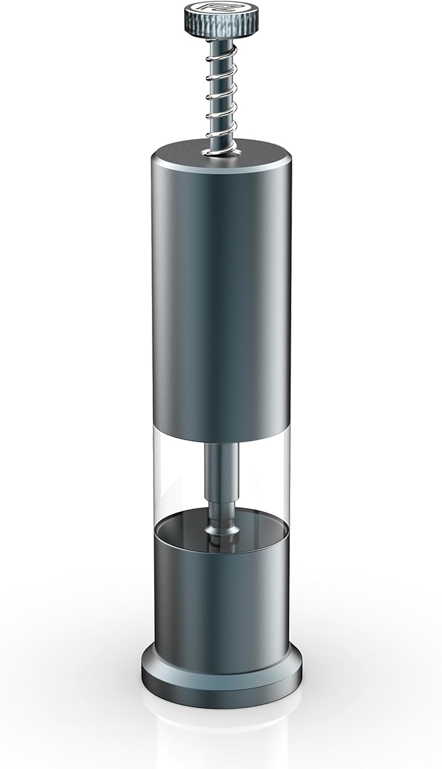 FZONE Aquarium Fish Feeder premium manual food dispenser front view over a nano tank