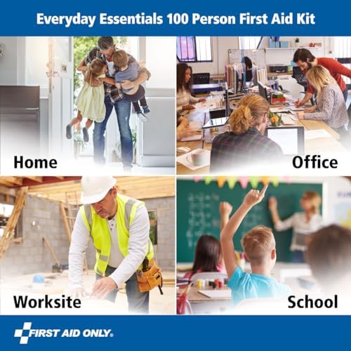 Portable car and worksite first aid kit with easy slide latches
