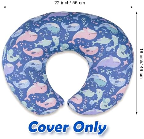 Nursing pillow cover with hidden zipper detail