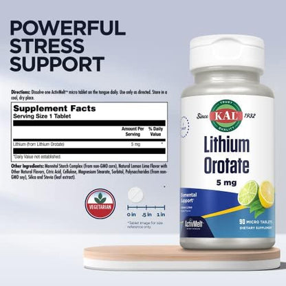 KAL Lithium Orotate premium brain health supplement lifestyle view