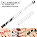 Ycyan nail art brush set displayed with protective caps attached
