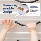 Hidden cabinet lock installed inside wooden cupboard