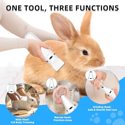 Lyrzzey low noise electric nail grinder smoothing guinea pig claws close up view