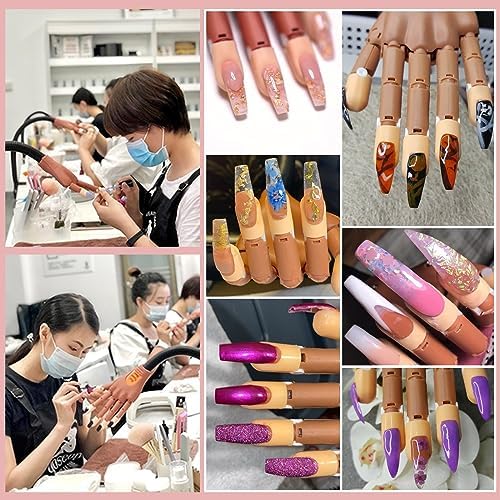 Close up of flexible mannequin hand for acrylic nail training