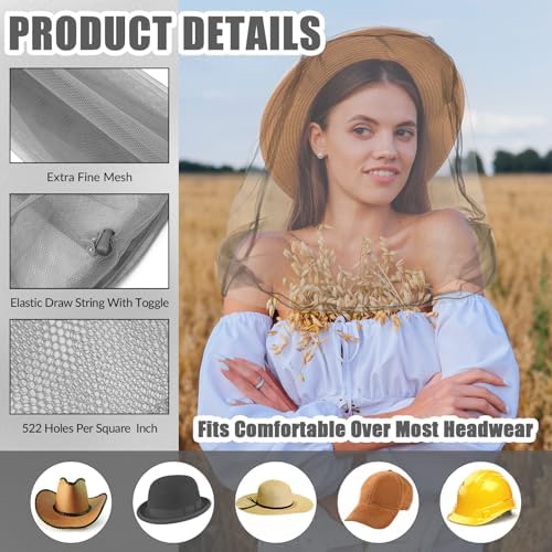 Close up of Hestya mosquito head net fine mesh texture