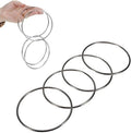 Cooplay Magic Trick 4 Chinese Linking Rings Set front view showing four silver metal hoops.