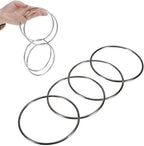 Cooplay Magic Trick 4 Chinese Linking Rings Set front view showing four silver metal hoops.