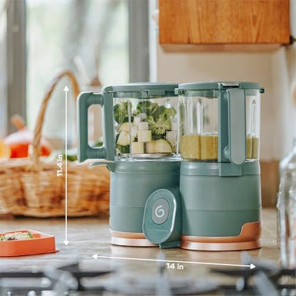 Babymoov dishwasher safe components detached and arranged clearly to show easy cleaning features
