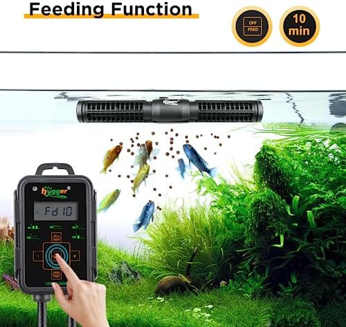 Hygger 18W cross flow pump creating 360 degree surface waves in a reef tank