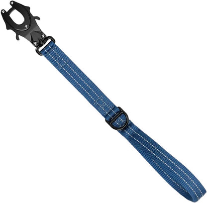 ICEFANG Short Dog Leash 18 Inch Reflective Nylon Traffic Leash with Padded Handle,Heavy Duty Auto Lock Swivel Clip for Medium Large Dogs No Pull Training Walking (Brown, 18 Inch) - Image 9
