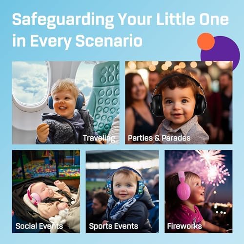 Soft padded ear cups of Vanderfields infant noise reduction muffs