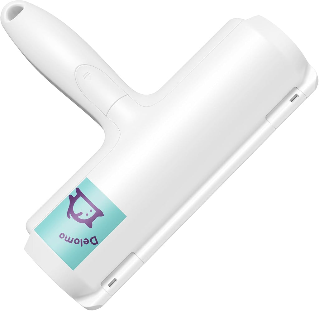 Reusable lint roller for cats and dogs with large fur bin