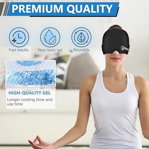 Beyio headache relief hat demonstrating V-shaped nose design