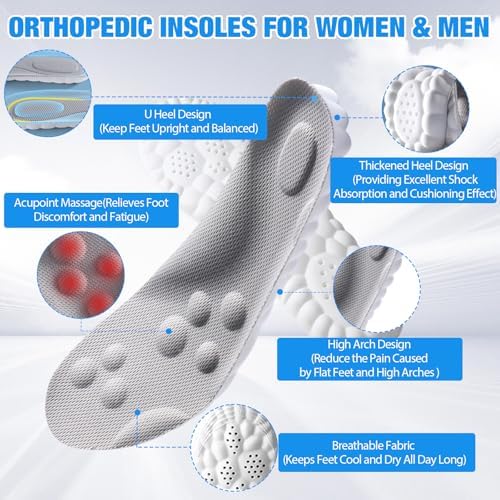 Underside of 4D sports shoe insoles highlighting the honeycomb perforated design.
