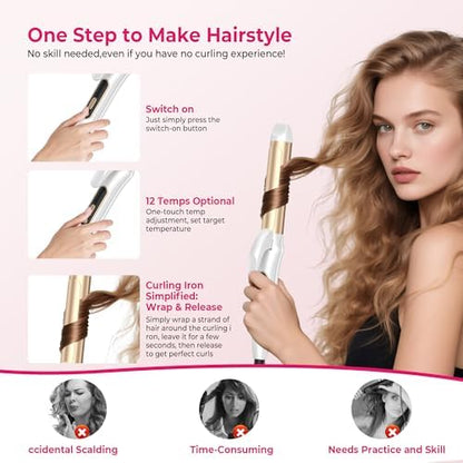 UMIGA professional hair straightener and curler combo showcasing sleek ergonomic handle design.