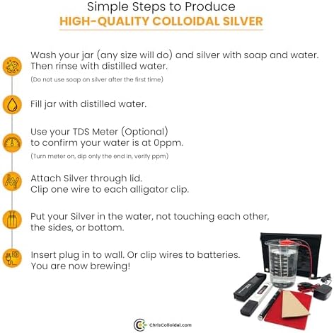 Complete box contents and accessories for home silver brewing