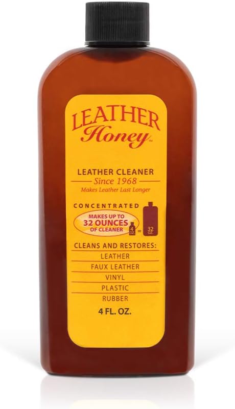 Premium leather and faux leather cleaner solution package for household use