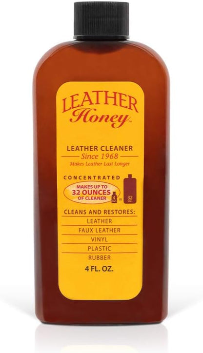 Premium leather and faux leather cleaner solution package for household use