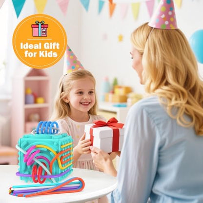 Premium BPA-free non-toxic silicone travel busy toy packaging content layout