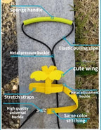 Non-slip rubber handle of the traction rope for secure handling