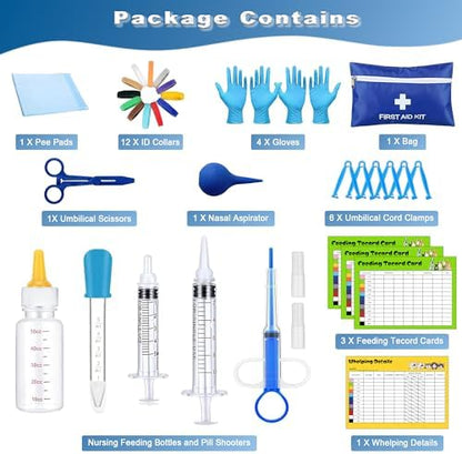 URMYONLY complete premium pet birthing kit box contents laid out flat