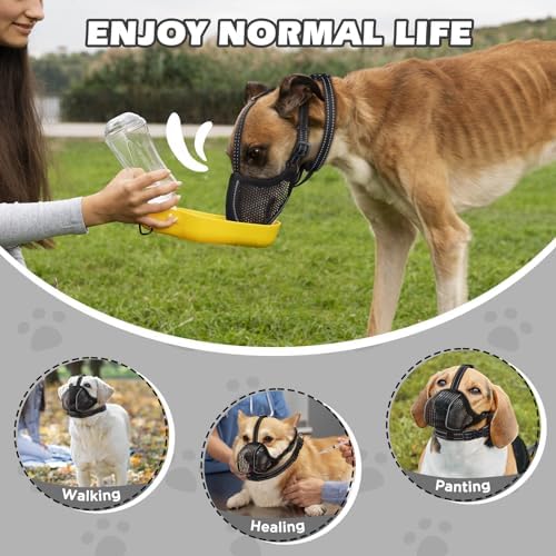 Bonthee soft dog muzzle folded for portability