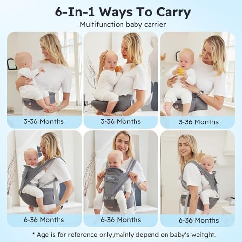 Side view of Bear 6-in-1 baby carrier showing lumbar support