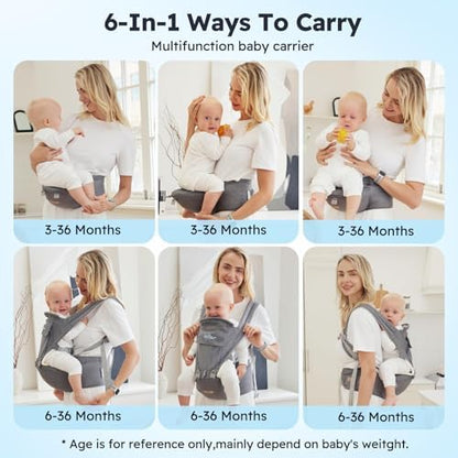 Side view of Bear 6-in-1 baby carrier showing lumbar support
