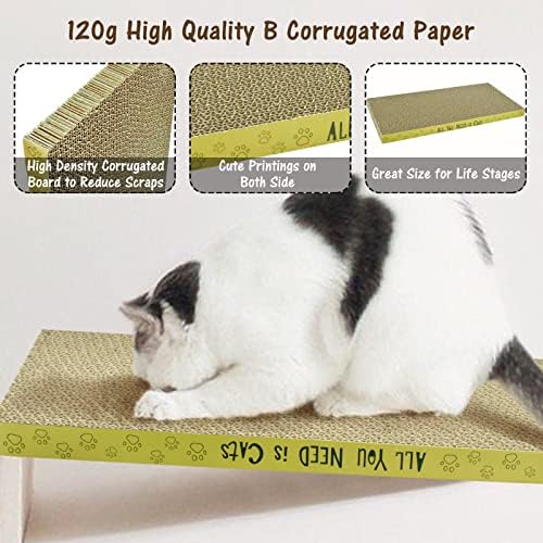 Three pack of AccEncyc rectangular cat scratchers stacked neatly