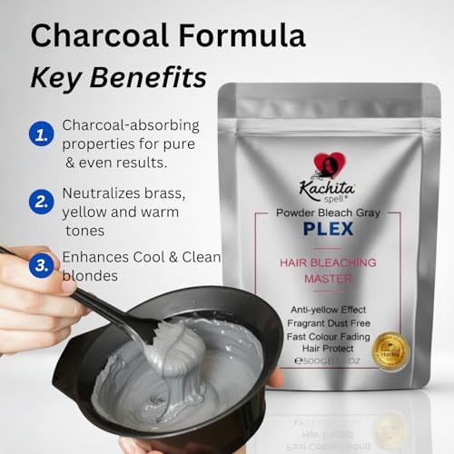 Back label view of Kachita Spell charcoal lightener showing instructions and warning information