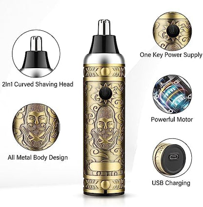 GSKY cordless mens hair trimmer kit layout showing twelve guide combs and USB charging cables.