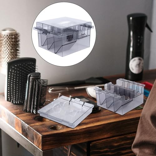 OSALADI hair clipper blades storage case standing on a professional workstation