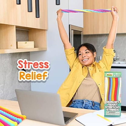Eight pack of Lesong sensory noodles for classroom use