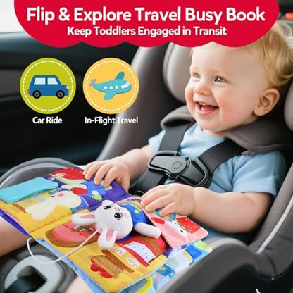 Educational busy book showing daily routine activity scenes