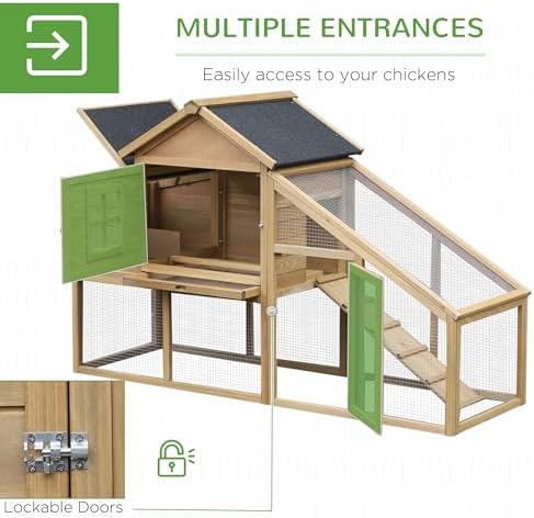 PawHut wooden animal habitat showing the slide-out cleaning tray