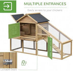 PawHut wooden animal habitat showing the slide-out cleaning tray