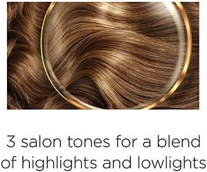 Clairol Nice n Easy 6.5G golden brown hair color box showing premium packaging and application safety directions