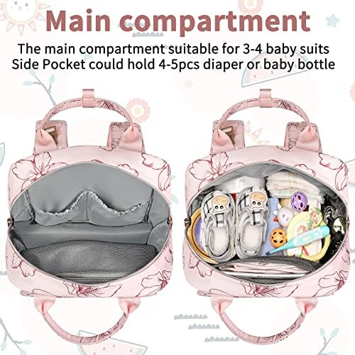 Legestori diaper backpack with integrated stroller straps attached to a pram handlebar.