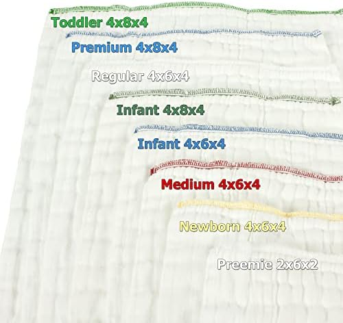 OsoCozy prefold cloth diapers displayed in a nursery organization setup
