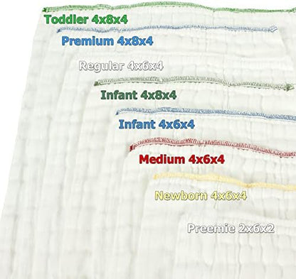OsoCozy cloth diapers being prepped through washing to demonstrate the natural fluffing process
