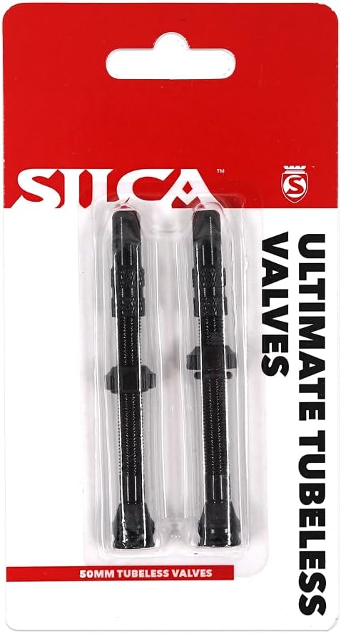 SILCA Ultimate Tubeless Valves - Aluminum High Flow Tubeless Presta Valve Stems - Insert Compatible Bicycle Tubeless Valves - 70mm - 2 Pack - Image 9