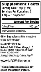 Natural Path Silver Wings 1 fluid ounce mineral supplement packaging